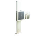 Right-side output vertical bucky stand suitable for flat panel detectors and film cassettes of various sizes